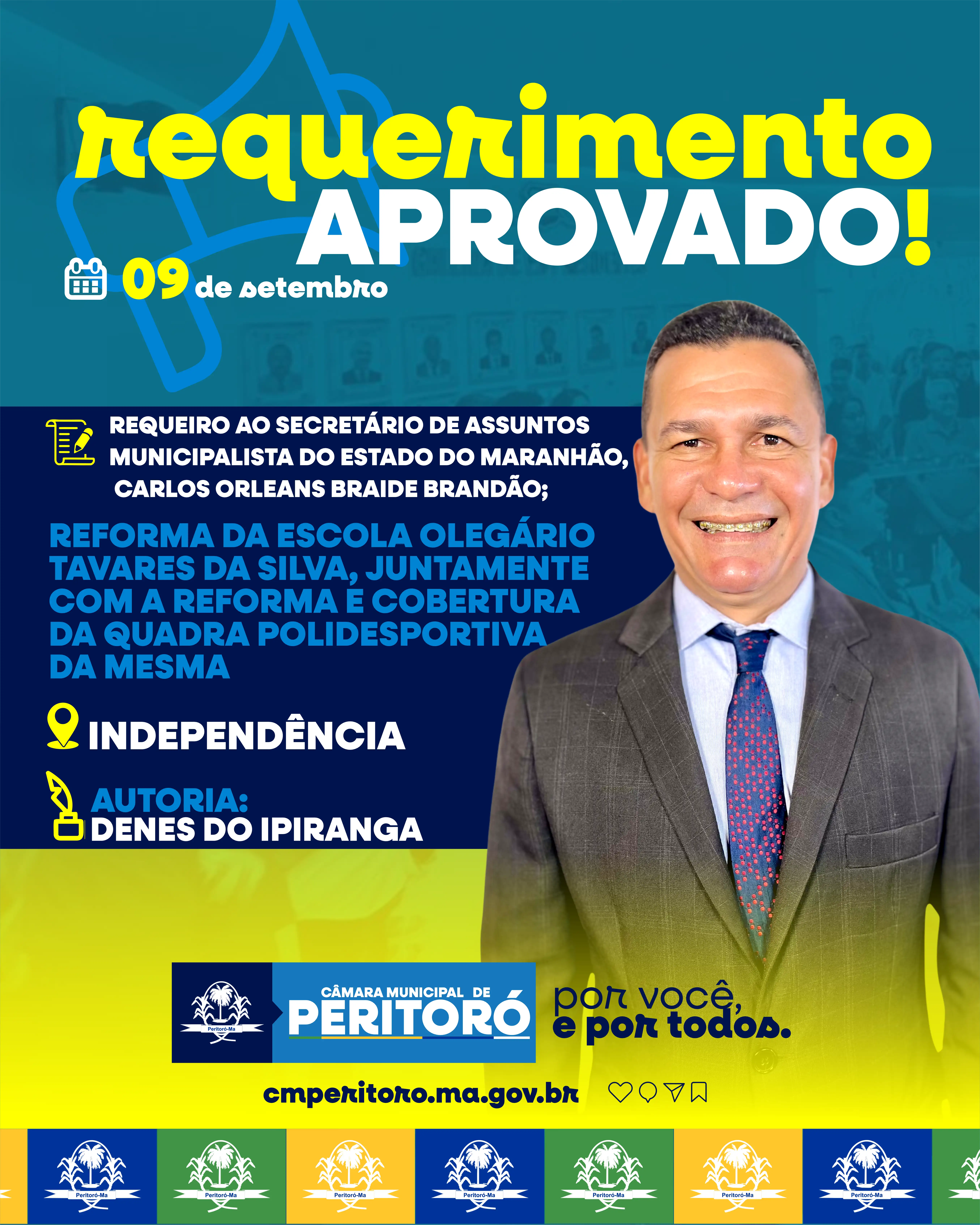Reforma da Escola Olegário Tavares da Silva, juntamente com a reforma e cobertura da quadra da mesma