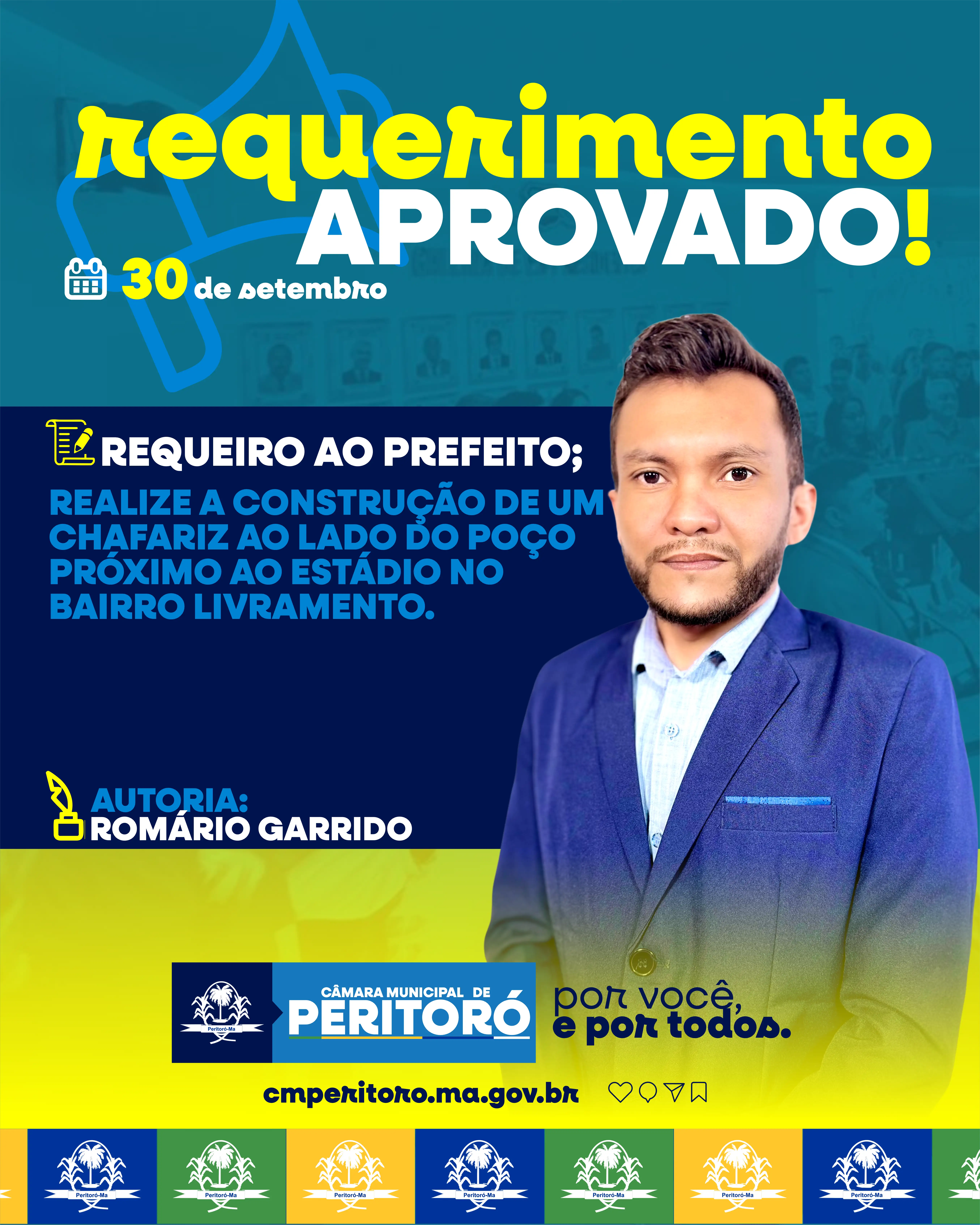 Construção de um Chafariz ao lado do poço próximo ao estádio no bairro Livramento