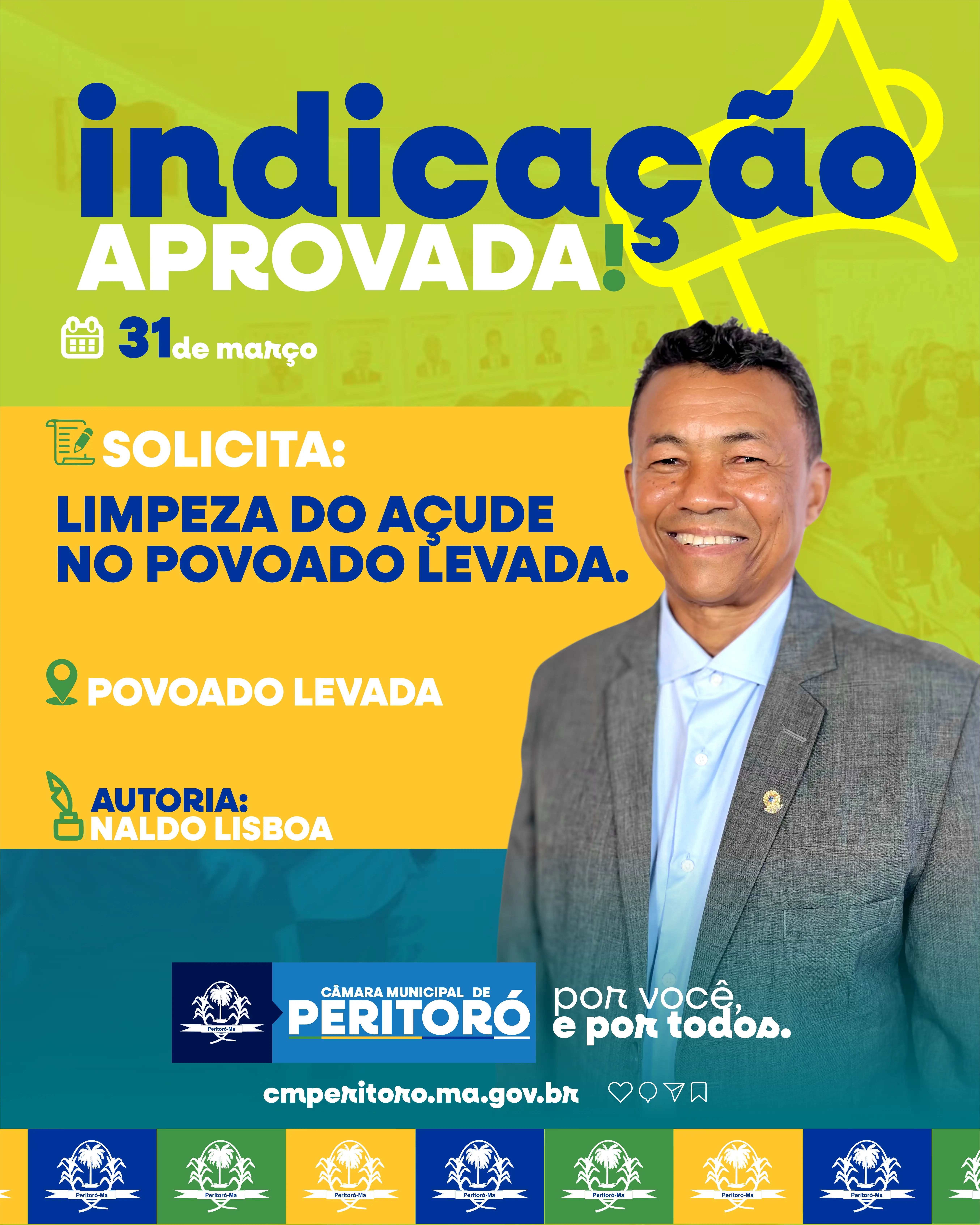 Solicitando a limpeza do açude no Povoado Levada.