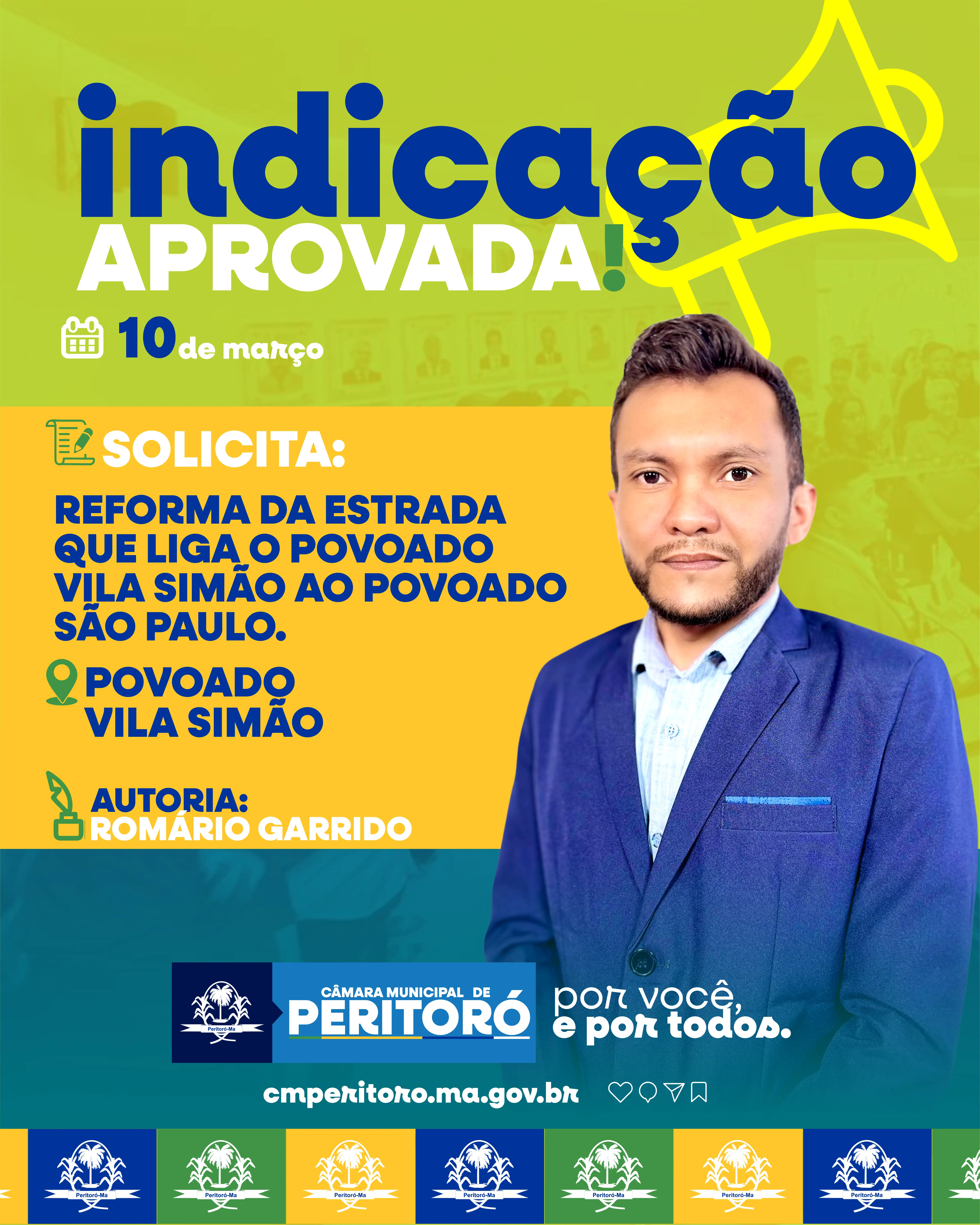 Indicação Nº. 08/2026 de autoria do Vereador Romário de Mesquita Garrido