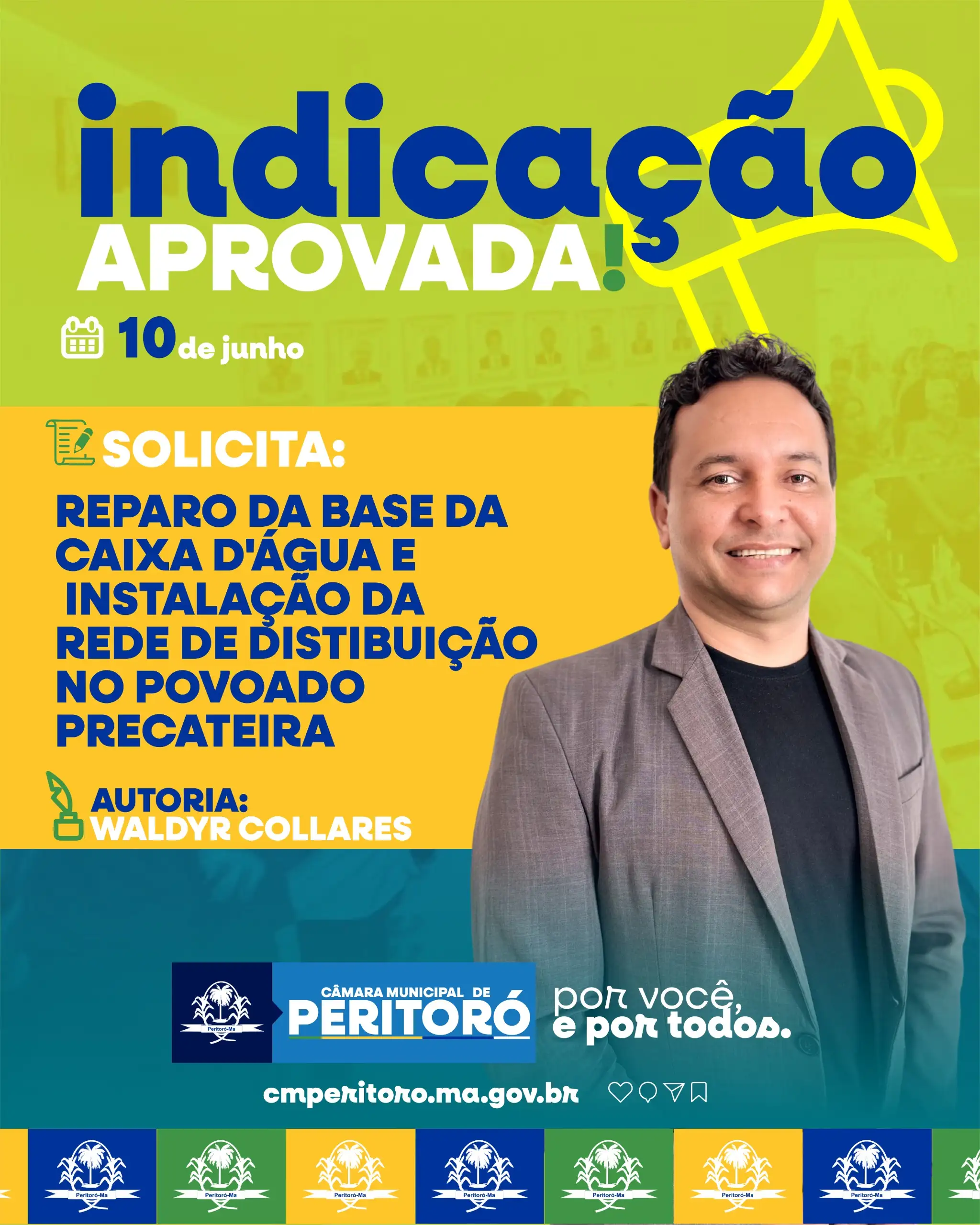 REPARO DA BASE DA CAIXA D'ÁGUA E INSTALAÇÃO DE REDE DE DISTRIBUIÇÃO