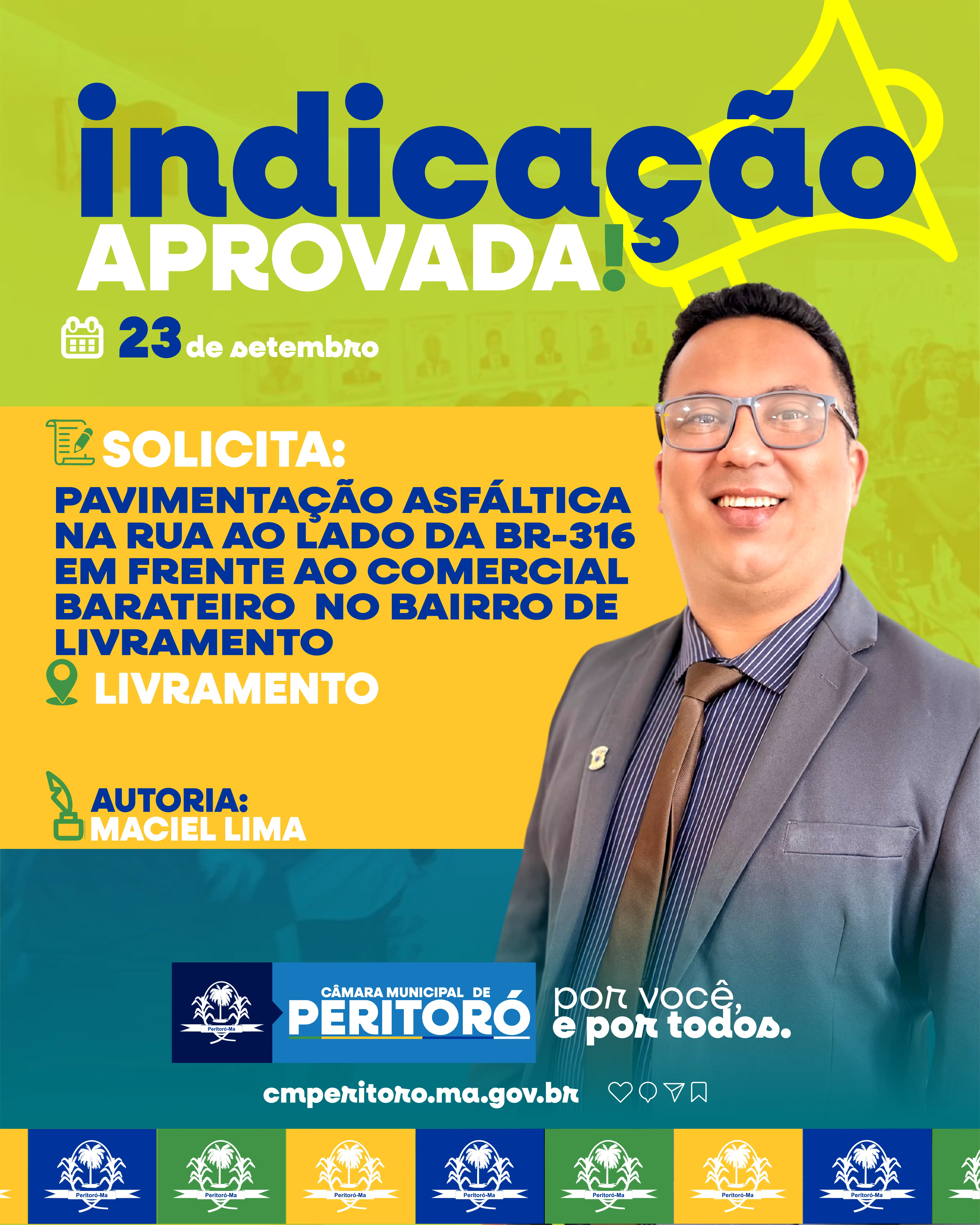 Pavimentação asfáltica na rua ao lado da Br-316 em frente ao Comercial Barateiro no bairro Livramento.