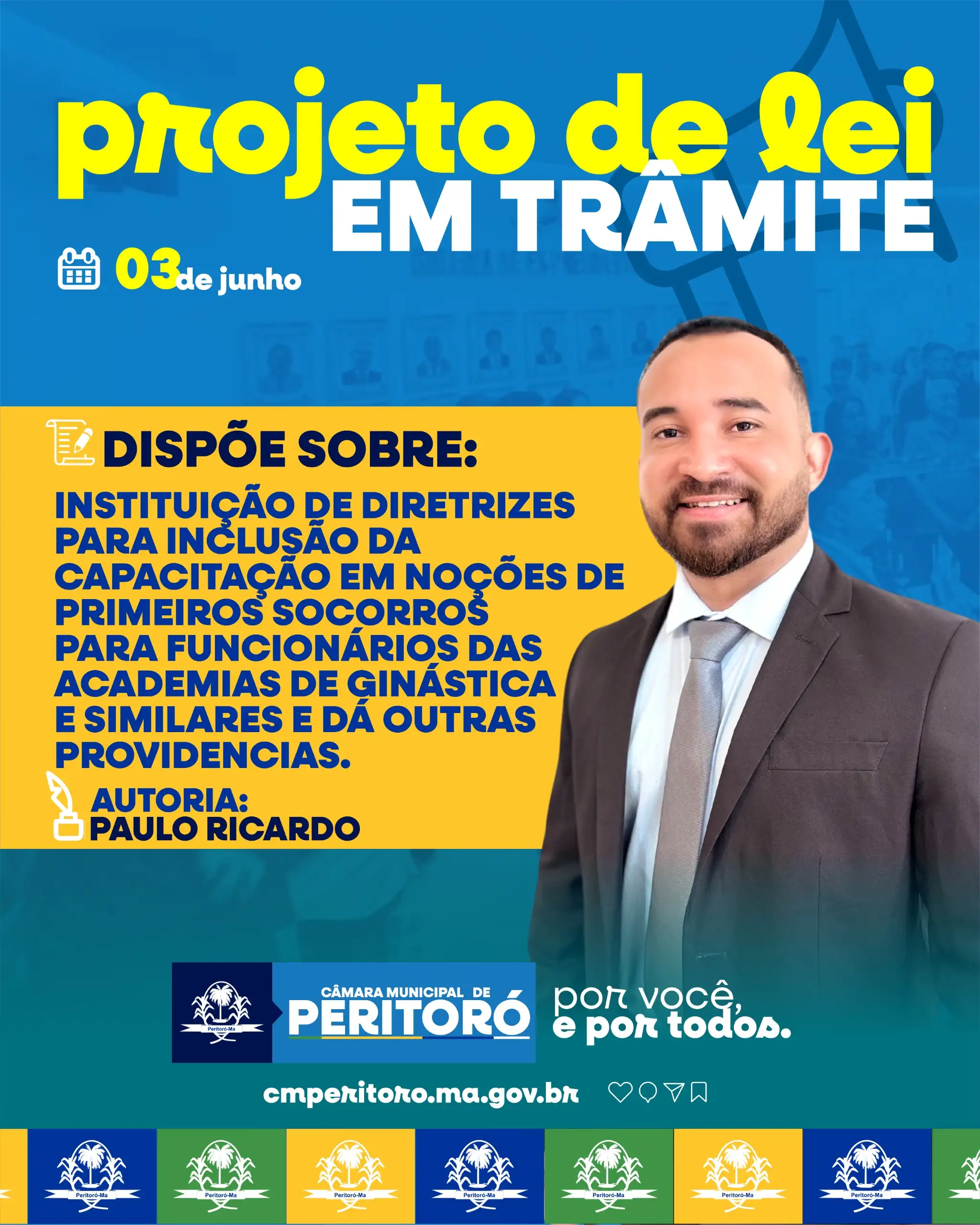 PROJETO DE LEI EM TRÂMITE: CAPACITAÇÃO EM NOÇÕES DE PRIMEIROS SOCORROS