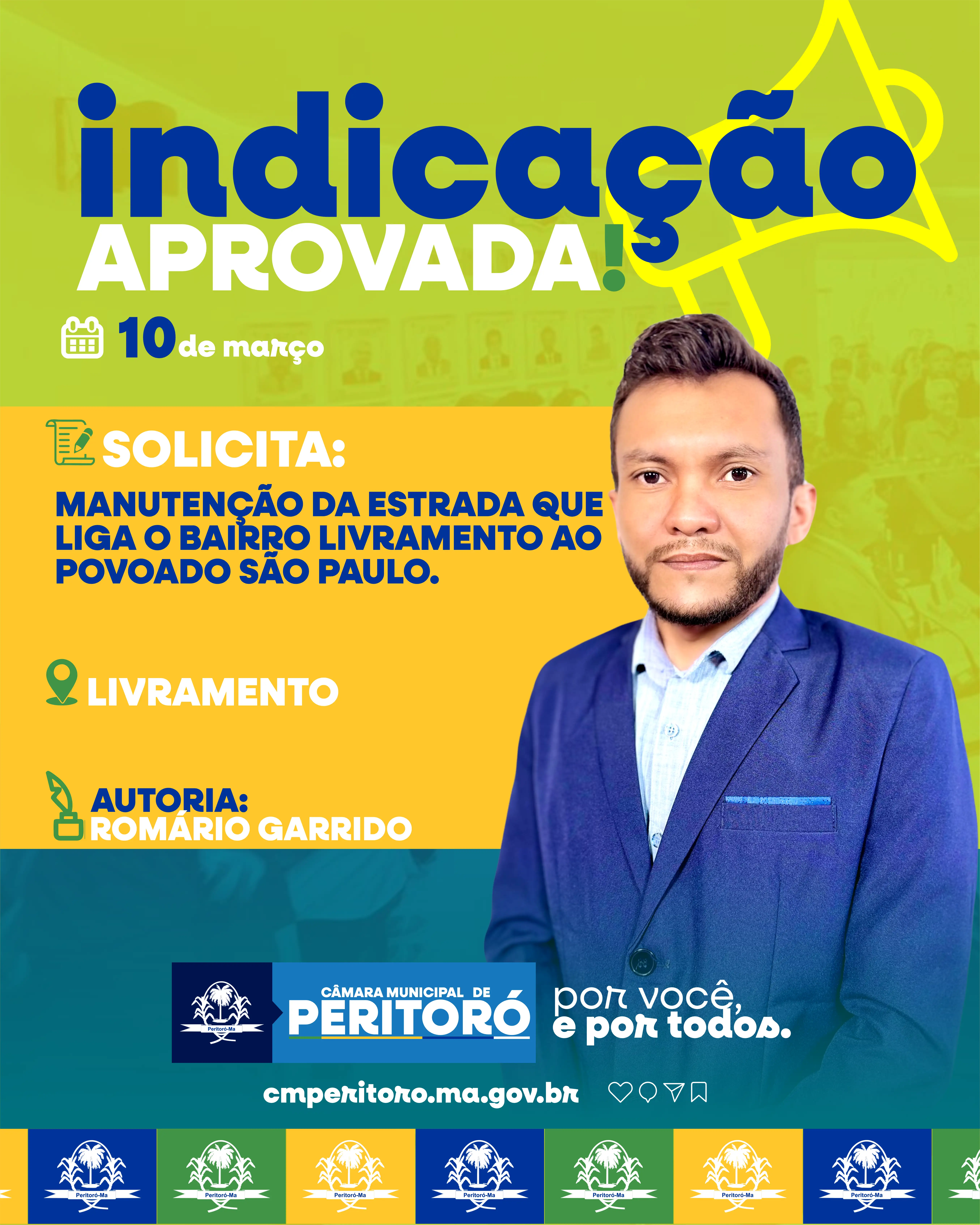 INDICAÇÃO DE Nº. 04/2026 de autoria do Vereador Romário de Mesquita Garrido