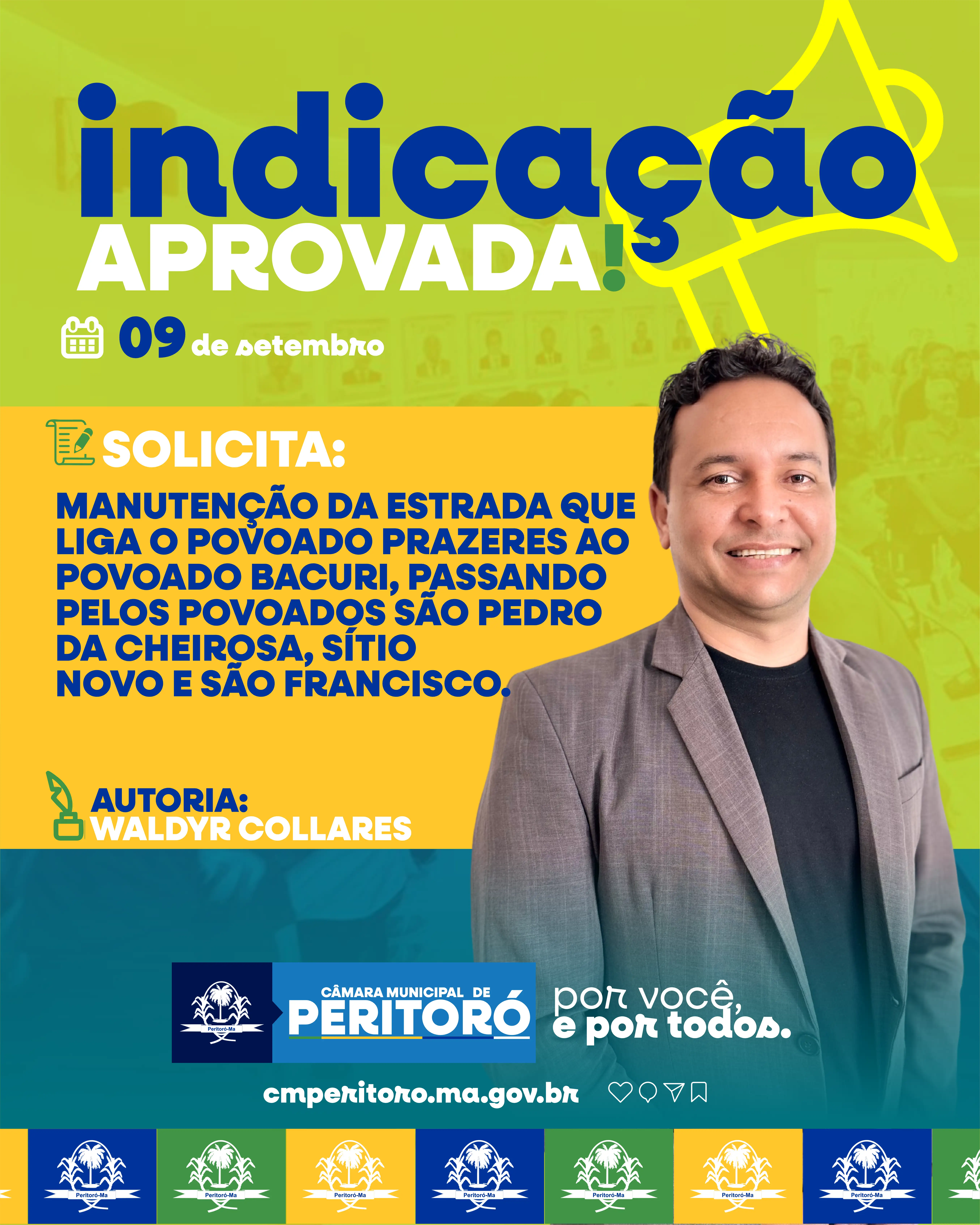 Manutenção da estrada que liga o povoado Prazeres ao povoado Bacuri