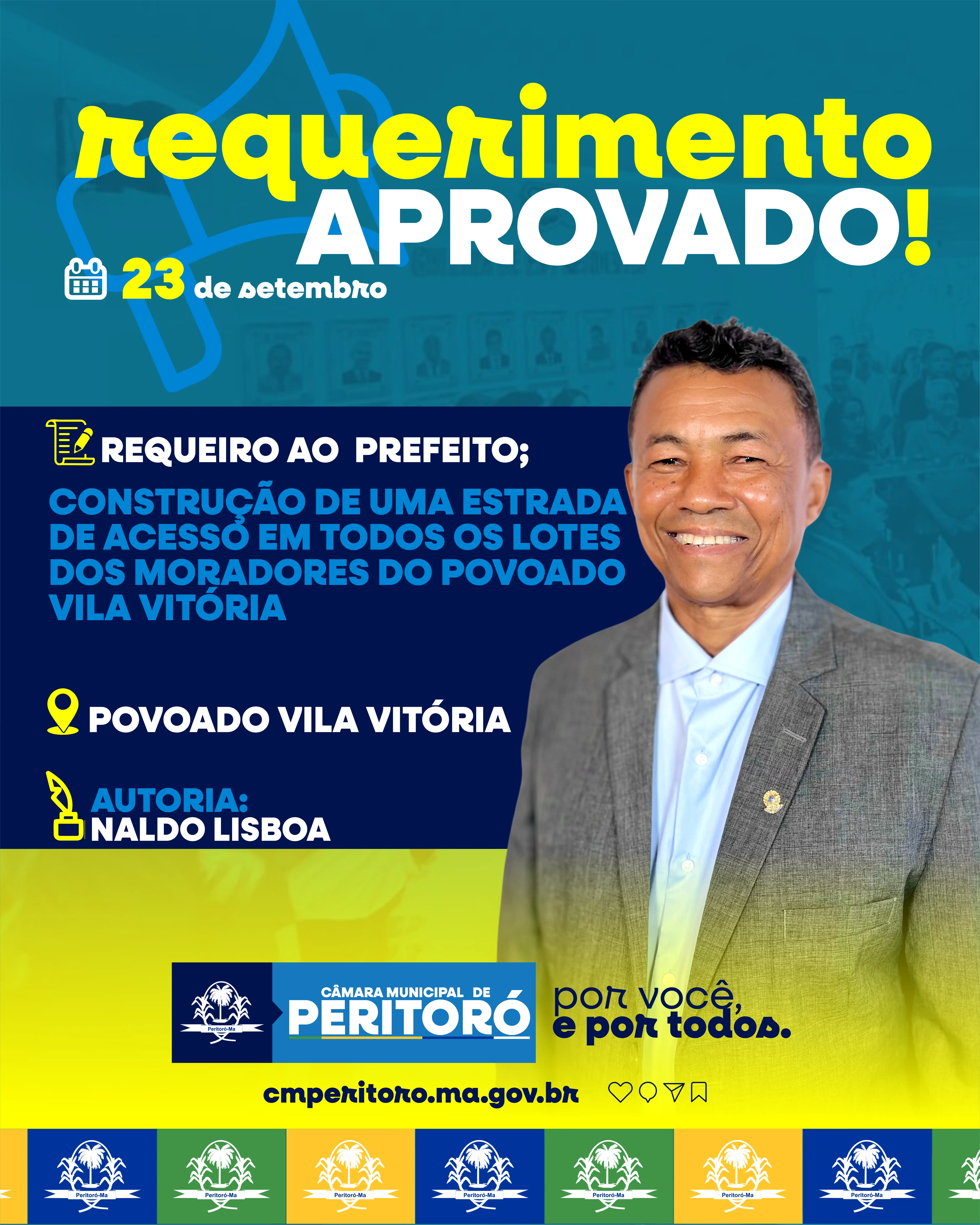 Construção de estrada de acesso em todos os lotes dos moradores do povoado Vila Vitória.