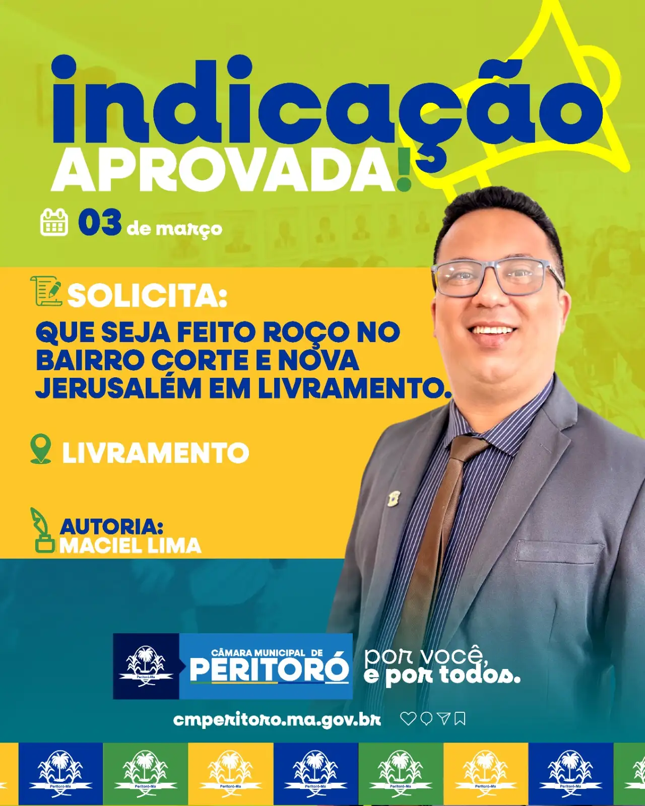 INDICAÇÃO DE Nº. 01/2025 de autoria do Vereador Maciel de Sousa Lima