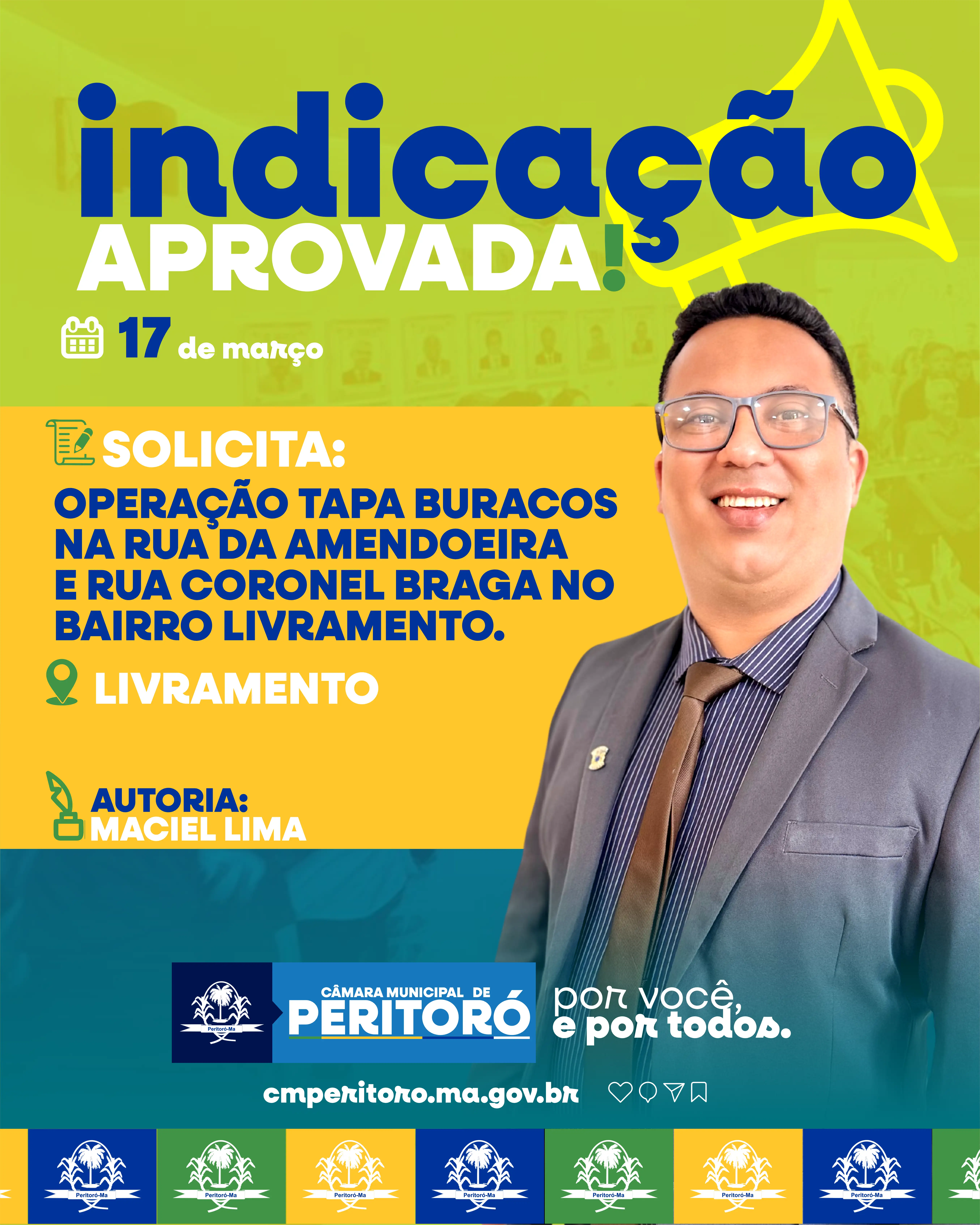INDICAÇÃO DE Nº. 09/2026 de autoria do Vereador Maciel de Sousa Lima