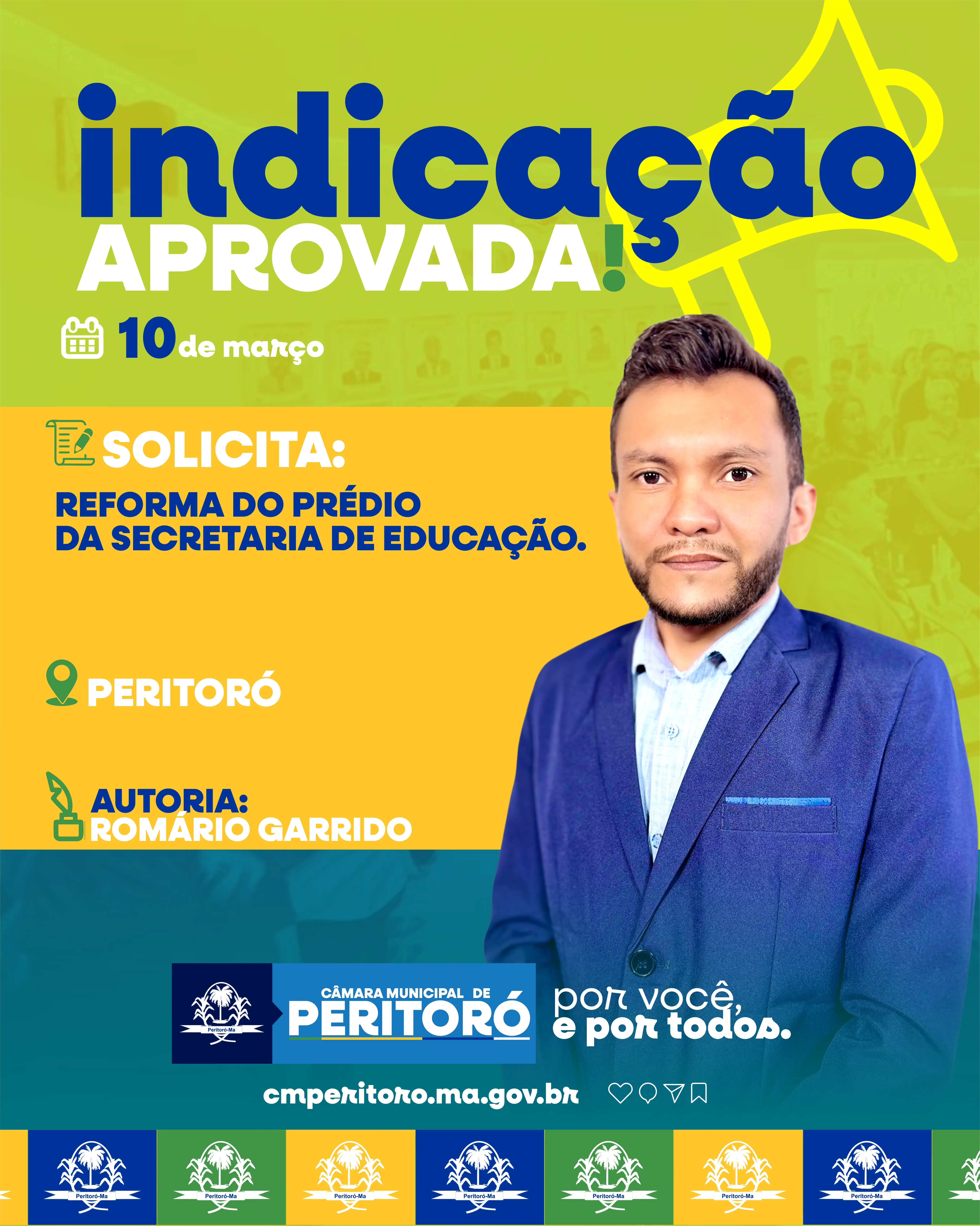 INDICAÇÃO DE Nº. 05/2026 de autoria do Vereador Romário de Mesquita Garrido